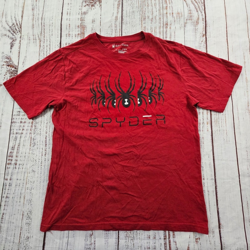 Spyder Red Short Sleeve Cotton T-Shirt Youth L